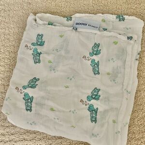 Coco Moon Baby Blanket with Turtle Print